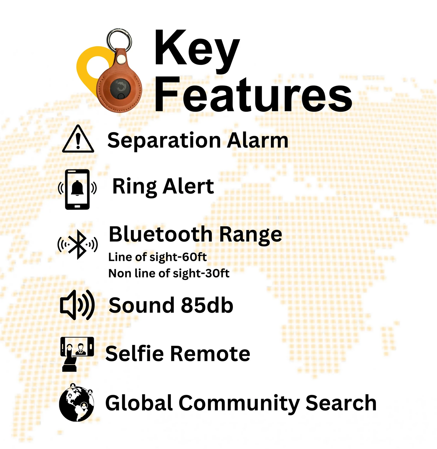 Dolphin Smart Bluetooth Tracker Pro with Leather Case